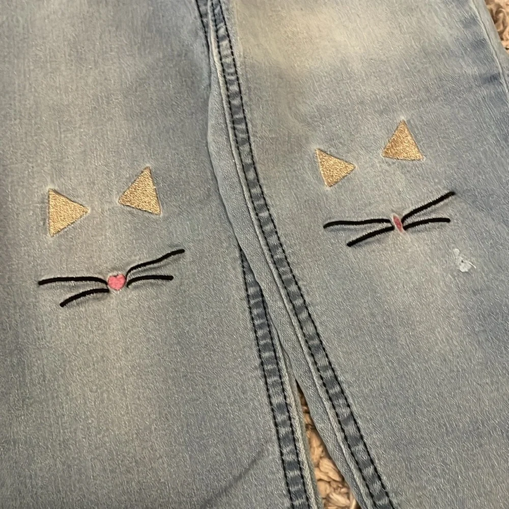 2018 Gymboree Outlet “Tails of the City” Cat Knee Jeans, Size 7